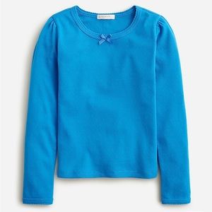 Crewcuts Girls' puff-sleeve pointelle T-shirt